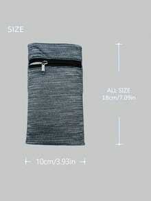 1入戶外運動手腕袋/臂包/錢包/手腕帶，帶手機口袋，用於騎自行車、跑步健身等無性別運動的手腕護套收納袋，拉鍊吸汗帶手腕支撐護腕口袋，適用於健身房健身、跑步、慢跑等運動 - 多色 - 查看 12