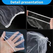 100 szt. jednorazowych worków z siatki do zlewu, filtr siatkowy do zlewu kuchennego, elastyczny worek na śmieci z siatki do zlewu kuchennego, pasuje do większości rozmiarów sitka do zlewu