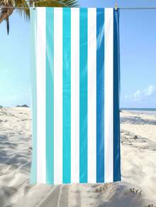 1 件蓝色水彩沙滩巾、超细纤维沙滩巾、超强吸水沙滩巾、旅行沙滩巾、运动泳池巾、浴室露营巾、瑜伽女孩女士成人沙滩巾海滩必需品 - 彩色 - 查看 14