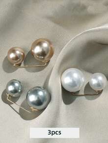 Faux Pearl Brooch, Suitable For Dresses, Pants, Used To Tighten Waist, Prevent Fatigue Button Brooch Accessory - B-002 - View 14