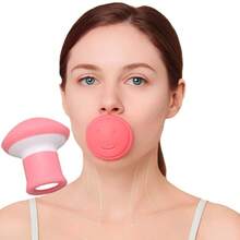 1PCS Exerciser,Double Chin Reducer,Facial Yoga For Skin Tighten Firm,Face Exerciser& Jawline Shaper, Jaw Trainer,Facial And Neck Exercise For Women And Men,Double Chin Breathing Exercise Device (Pink) - hồng - Xem 1