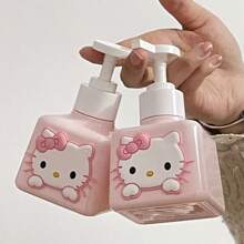 Sanrio 1 Stück Katzen Spender Flasche, süße hochwertige nachfüllbare Flasche als Seifenspender, Lotionsspender, Handdesinfektionsspender für den Hausgebrauch, Schulanfang