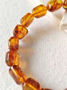 Natural Baltic Amber Beaded Bracelet For Couple's Bangle Therapy Vintage Gemstone Calm And Peace Organic Gem Nature Stone Jewelry Energy Gift