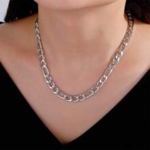 1 pieza Collar minimalista de cadena gruesa, accesorios de joyería para mujeres y niñas