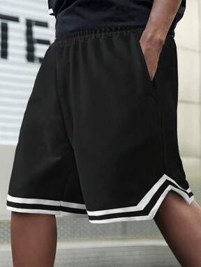 1pc Tween Boys Casual Comfortable Minimalist Outdoor Workout Shorts, Summer