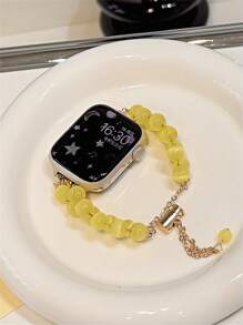 Nuevo reloj de lujo minimalista compatible con Apple Watch, correa de repuesto compatible de 40 mm x 10 mm/9/8/7/SE 6/5/4, hecho a mano con múltiples capas para envolver relojes, compatible también con el Applewatch 3/2/1