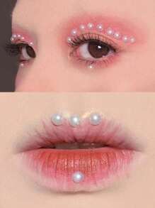 165/330 Stücke selbstklebende Kunstperlaufkleber - 3mm/4mm/5mm/6mm, 165 Stücke/Blatt, für Heimwerker Bastelarbeiten, Heimdekoration, Beauty Nail Art, Make-up Accessoire, Dekoration Weihnachtsgeschenke