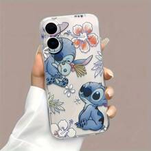 1 Stück lizenzierte, schockresistente und sturzfeste The Stitch Cartoon Handyhülle, kompatibel mit iPhone Modellen 16/15/14/13/12/11/7/8/7Plus/8Plus/Xs Max/Xs/X/Xr, perfekt als Geschenk für Feiertage