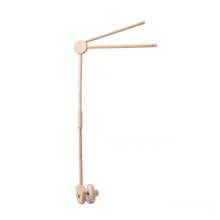 1PC Wooden Crib Holder, Detachable, Adjustable Baby Crib Mobile Arm, Cute Cloud And Bear Design, Hanging Baby Crib Attachment For Nursery Decor, Cot Bed Bell, Wind Chimes, Music Box Attachment