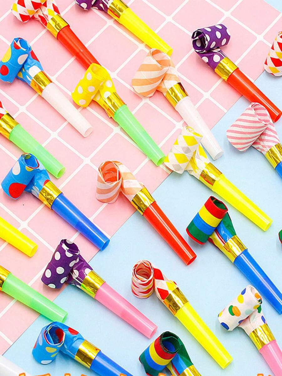 30 件什锦 2.6 英寸纸龙口哨，派对用品，创意吹龙欢呼哨子，适用于户外、室内、海滩、草坪、聚会、派对、仪式、婚礼、节日，适合青少年、学生、教师、男士、女士、成人，有 1/10/20/30 件可供选择