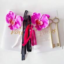 2张/套婚礼誓言卡，优雅简约DIY新郎新娘告白笔记本，配2支书写笔，爱情主题婚礼公告派对用品