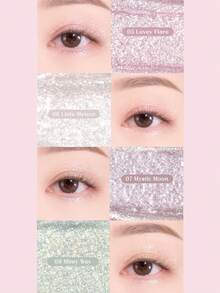 Rom&nd Romand THE UNIVERSE LIQUID GLITTER 08 MINTY WAY, Hydrating And Lightweight, Gel Suspension Formula, Dazzling Shine, Non-Sticky, Fast-Drying, 24-Hour Long-Lasting, Precise Lines, Can Be Used For Body Art, Easy To Remove, Gentle On Skin, Adjustable Flow Valve, Pocket-Sized, Korean Cosmetics, 2g/0.07oz. - 08 MINTY WAY - 查看 4