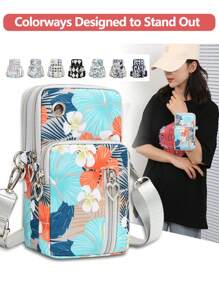 Borsa a tracolla sportiva da donna - Portafoglio multifunzione per cellulare (da indossare a spalla/braccio/a tracolla)