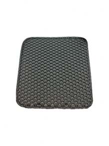 Alfombra extra grande para arena de gato de material EVA de doble capa, anti-salpicaduras y antirrastro, alfombra lavable para atrapar la arena, limpieza conveniente, disponible en múltiples tamaños