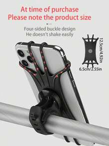 1pc Multifunction Rotatable Silicone Bicycle Phone Holder, Motorcycle Electric Bike Navigation Bracket For Riding, Multi Colors