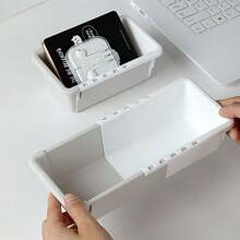 1pc Creative Expandable Drawers Style Organizer Box, Plastic Storage Box For Stationery, Cosmetics & Misc, Back To School