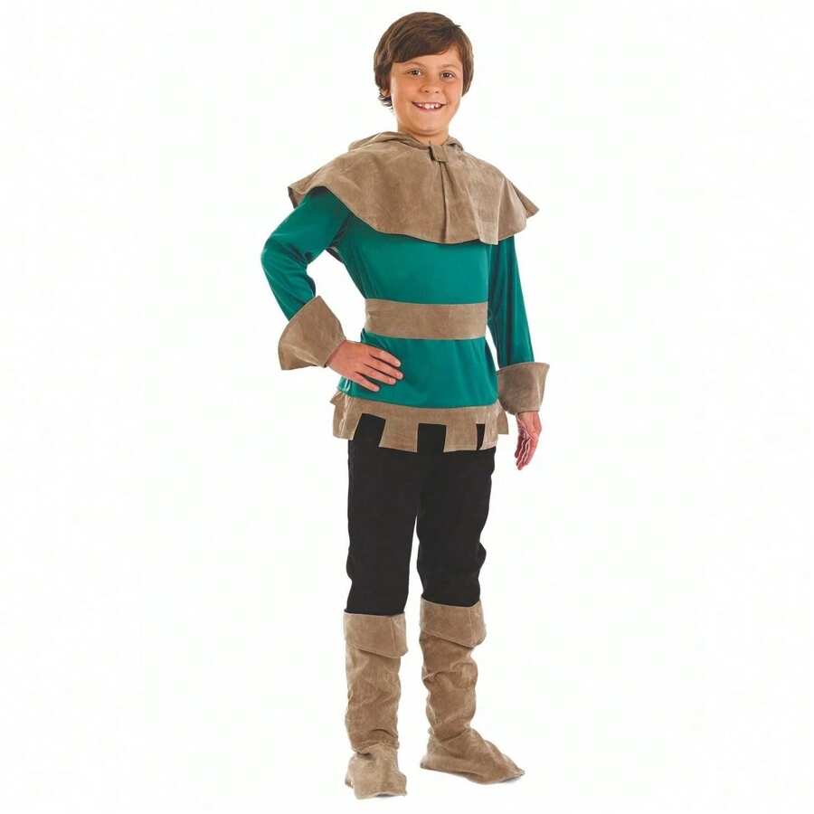 Morph Costumes Fun Shack Kids Archer Costume - Robin Hood Fancy Dress Outfit For Boys, Medieval Adventure, Perfect For Dress-Up & Halloween - Green - View 1