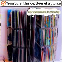 Álbum de fotos transparente de alta capacidad de 3 pulgadas para 120/240 tarjetas, álbum de bolsillo para fotos instantáneas, álbum para memorabilia de estrellas/celebridades, álbum de almacenamiento de tarjetas/entradas/postales, adecuado como tarjetero diario/de negocios para hombres y mujeres, regalo y uso personal