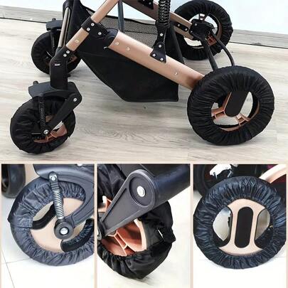 2pcs/4pcs Baby Stroller Wheel Covers, Children Stroller Wheel Covers, Stroller Wheel Covers Anti-Pollution Anti-Dust Foot Covers, Stroller Wheel Covers, Durable, Dust-Proof, Easy To Clean, Easy Rolling Design, Suitable For Children And Umbrella Strollers, An Ideal Holiday Gift For Parents