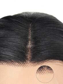 透明蕾丝鲍勃假发 180% 密度，女士无胶直发鲍勃假发 | 13x4 蕾丝前部，预先拔取的人类混合头发，预先剪裁，易于佩戴，商务风格，多功能，适合所有种族，短假发 6-16 英寸（混合假发 - 人类混合头发和合成纤维的混合）假发人类混合头发/女士人类混合头发假发/人类混合头发蕾丝前假发/无胶假发/漂白结/蕾丝假发/化装派对/万圣节 - SNatural - 查看 5