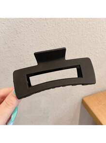 4 pezzi/1 pezzo Fermagli per capelli in plastica leggera da donna, misura grande, 11,2 cm/4,41 pollici, bianco/nero/kaki/marrone, semplici ed eleganti, adatti per uscite quotidiane, lavaggio del viso, bagno, trucco e coordinamento degli outfit, per il ritorno a scuola