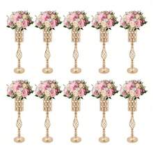 YUNRUX Wedding Flower Stand, 10Pcs Flower Vases For Centerpieces, Wedding Decoration For Tables Summer Birthday Gifts Beach Back To School School Supplies Room Decor - 10Pcs - Übersicht 1