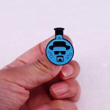 Chemical Utensils Blue Round Bottom Flask Brooch Peripheral Accessories Badge - Multicolor - View 3