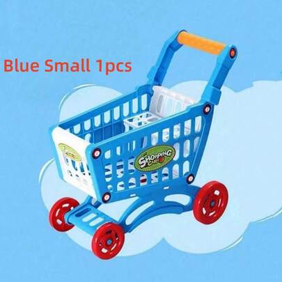 1件大容量逼真水果双层儿童玩具购物车，优质材料，可自行组装，适合节日、生日等场合，让孩子们享受购物乐趣，是送给男孩女孩的理想礼物。