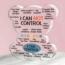 1 Piece Bear-Shaped Acrylic Self-Control Reminder Table Decoration, Age 14 And Above, Inspirational Quotes, No Electricity Or Feathers Required-Motivational Transparent Decorative Gift For Family And Friends - Multicolor - View 7