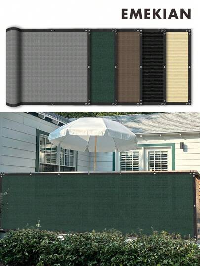 Tela de proteção de privacidade para varandas com tecido criptografado, divisória para proteção solar externa, fechamento de instalação rápida para gazebo/corredor/quintal, design anti-UV com anéis reforçados, cortina de sombra para pátio/quintal, acompanha acessórios de instalação profissional, vendida individualmente