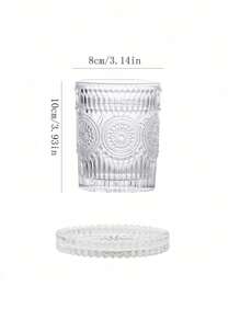 4pcs Glass Candle Holders, Coasters For Wedding, Valentine's Day, Dining Table Center Decor, Home Decoration, Coffee Cups, Ashtrays, Festival Events, Family Gatherings, Themed Parties