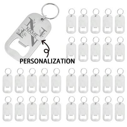 50pcs Customizable Bottle Openers, Personalized Stainless Steel Beer Bottle Openers, Customized Text, Ideal Gifts For Him, Birthday, Wedding, Groomsmen, Father,Wedding Essentials