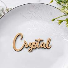 Custom Wedding Place Card , Personalized Name Plates For Wedding , Wood Names , Table Decor Luxury Wedding, Laser Cut Names Tags, Wedding Gifts, Wedding Accessories, BridemaidsGift, Christmas Gift, Christmas Decor, Thanksgiving Gift, New Year Gift, Party Decor - Multicolor - View 3