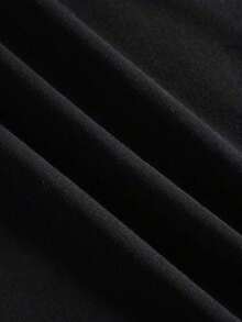 Camiseta de hombre con estampado de letra negra, adecuada para el verano - Negro - Ver 6