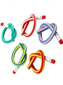 10/20 lápices de colores flexibles, herramientas de escritura de plástico flexibles, lápices flexibles de múltiples líneas, perfectos como regalos para fiestas, Navidad, Día de San Valentín