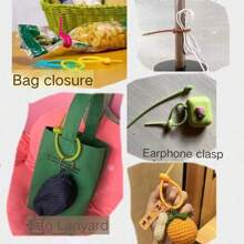 5pcs/10pcs Colorful Silicone Cable Tie Doll Decoration Cords, Random Color