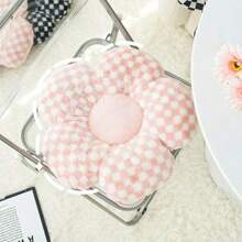 1pc, Soft Flower Plush Chair Cushion & Throw Pillow - Cozy Polyester, Machine Washable, Perfect For Bedroom Sofa Chairs Gifts Birthday Graduation