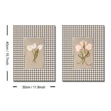 Bộ 2 bức tranh vải canvas in hình hoa tulip thực vật màu nâu không khung, phong cách tối giản, trang trí nhà nông thôn, tranh cổ điển cho căn hộ, phòng khách, phòng ngủ, trang trí nhà hiện đại - Nhiều màu - Xem 12