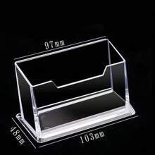 Transparent Acrylic Desktop Business Card Holder, Large Capacity Credit Card Organizer Box Back To School