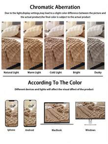 1pc Soft & Skin-Friendly Bubble Velvet Curling Edge Cozy Blanket, Suitable For Bedroom & Guest Room - Coffee Brown - View 11