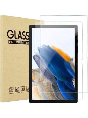 Lot de 2 films de protection d'écran haute définition, haute transparence, résistant aux rayures et aux chutes, couverture complète de l'écran, anti-traces de doigts, tactile, verre trempé, compatible avec les tablettes Samsung.