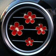 4pcs/Set Fresh Little Daisy Blossom Decoration Car Air Vent Clip, Car Air Freshener Decor