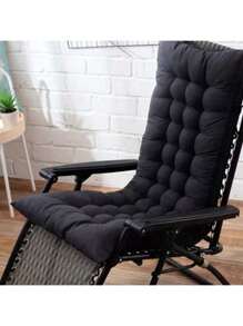 1 pieza Cojín reclinable acolchado y grueso, cojín grueso para silla mecedora de doble cara, cojín para silla plegable para descanso, cubierta superior fija, relleno esponjoso de algodón de perla de alta calidad para silla reclinable de gravedad cero
