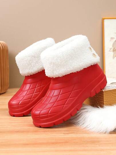 Outdoor Winter Snow Boots For Men, Thickened And Thermal Lined Casual Shoes For Men Waterproof And Windproof Men's Shoes Lightweight Men's Hiking Boots Thick-Soled Outdoor Sports Shoes For Men (The Shoes Have Uneven Handpainted Appearance)