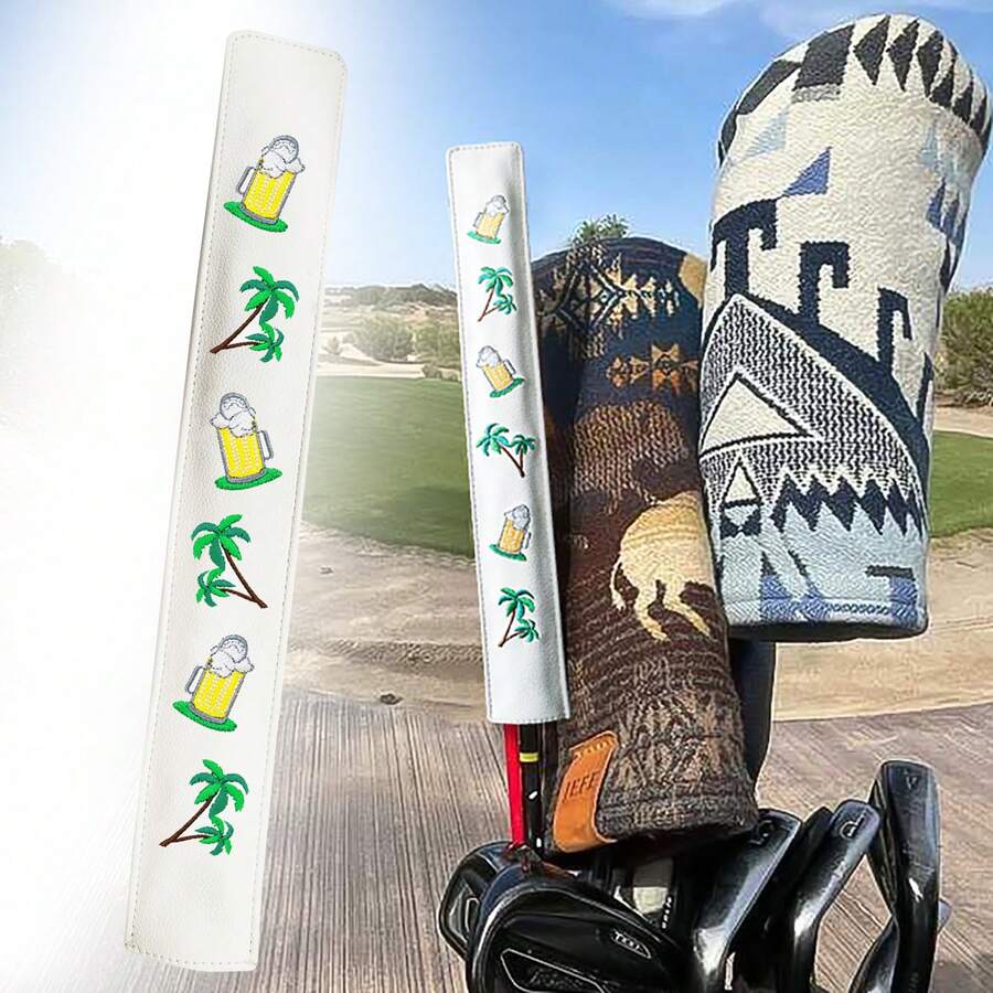 FINGER TEN 高尔夫校准杆套 杆头套 杆架 皮革 14''* 2'' 美国制造 黑色 白色 绿色 可容纳至少 2 根球杆 - 彩色 - 查看 1