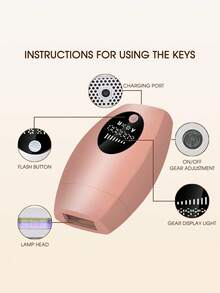 zs 1pc Pulsed Light Epilator 600,000 Flashes 8 Levels Laser Hair Removal Devices For Women Permanent Painless Professional Photoepilator For Women Body Bikinis Pubic Depilator At Home Use Device Hair Remover - 美規A型插(110-127V) - 查看 11