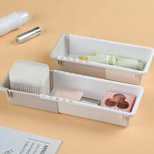 1pc Creative Expandable Drawers Style Organizer Box, Plastic Storage Box For Stationery, Cosmetics & Misc, Back To School