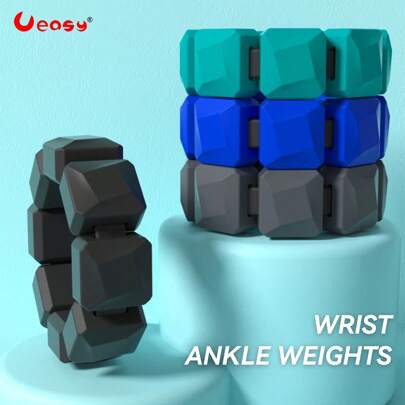 Ueasy Wrist Ankle Weights Bracelets For Women - Set Of 2 (0.33lb Each), Adjustable Ankle Arm Strength Training Weight Bracelets, Wearable Silicone Workout Weighted Bracelets, Waterproof Strength Training Bangles For Walking, Running, Yoga, Pilates, Aerobics, Gym