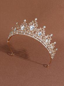 1 buc Coroană Roz Tiara Pentru Femei Coroana Prințesă de Cristal, Bandă de Păr Ziua de Naștere Regina Stras Cadou de Ziua de Naștere, Coroana Quinceanera Pentru Nuntă Petrecere Bal Accesorii