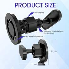 1pc Gym Car Magnetic Phone Holder, 360 Degree Adjustable Portable Phone Holder, Fitness Equipment Accessories, Carbon Texture, Diamond Mesh, Double Magnets, Clip-On, Silicone Base, 17mm Ball Head, Lazy Holder, Outdoor Photography Support Stand, Suitable For Indoor Outdoor Home Gym Car Kitchen Bathroom Phone Holder, Sport, Gym, Home Exercise, Sport Accessories, Gym Accessories, CrossFit Accessories